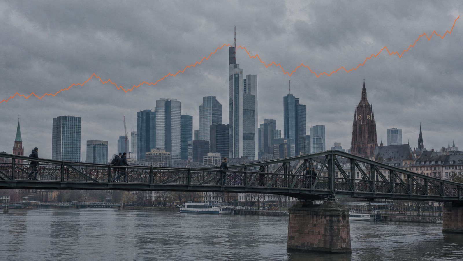 DAX hit new heights, despite a faltering economy.
