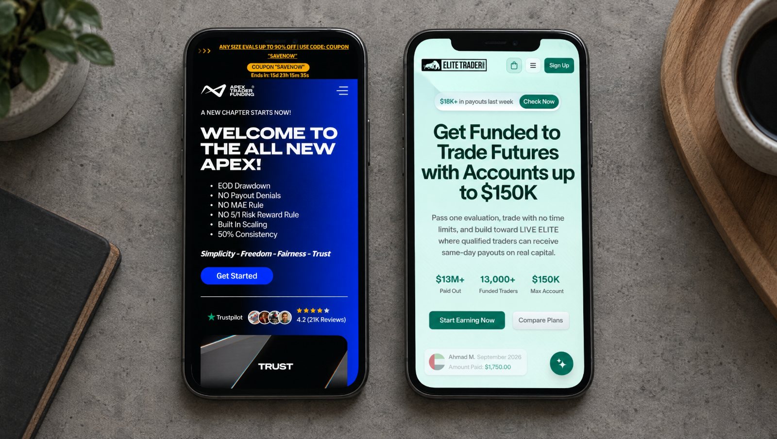Apex Trader Funding vs Elite Trader Funding