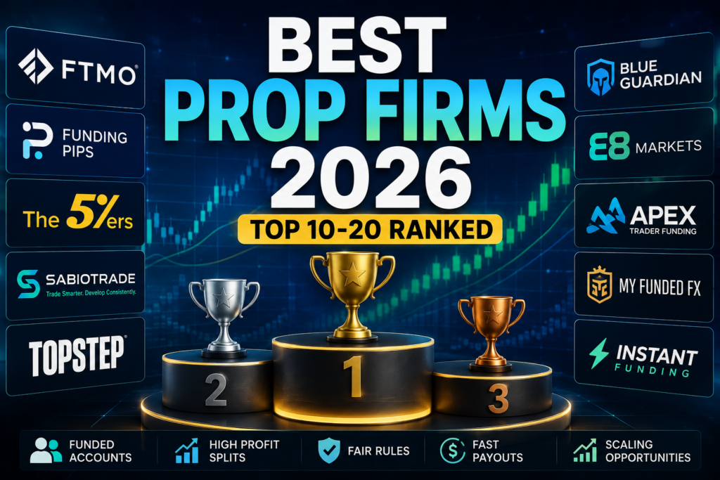 Best Prop Firms 2026: Top 10–20 Ranked