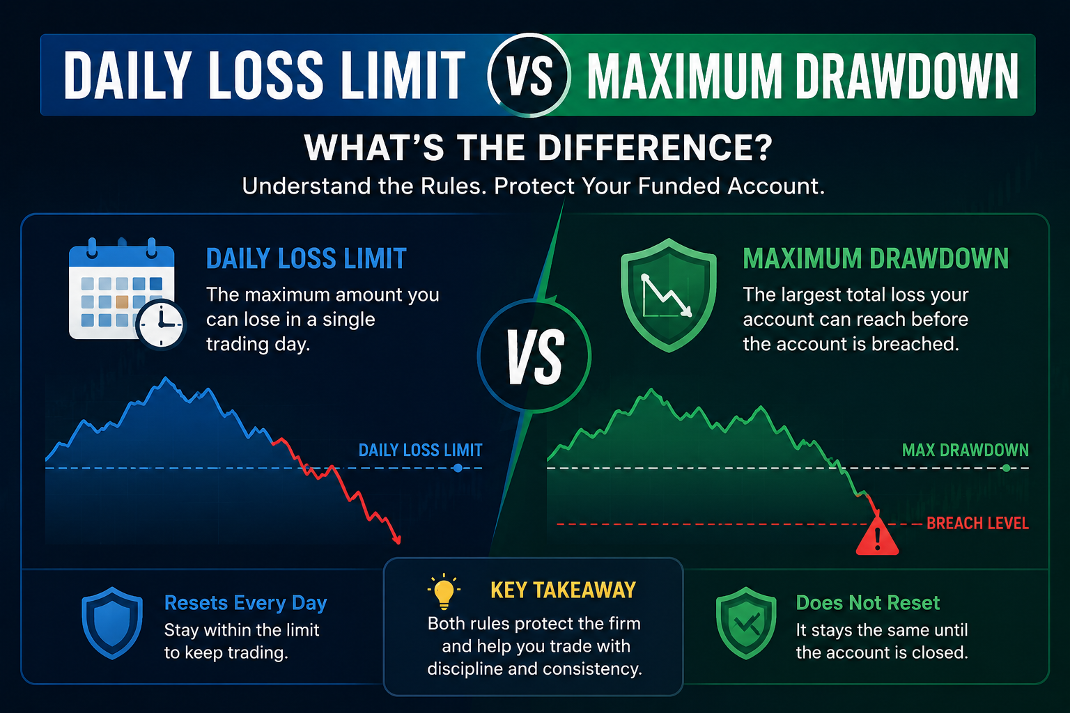 Daily Loss Limit vs Maximum Drawdown Explained