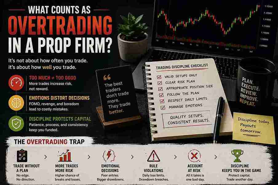 Overtrading prop firm mistakes that lead to emotional trading and funded account losses