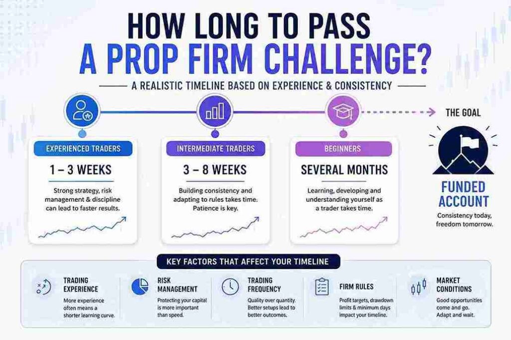 Factors that affect how long to pass a prop firm challenge successfully