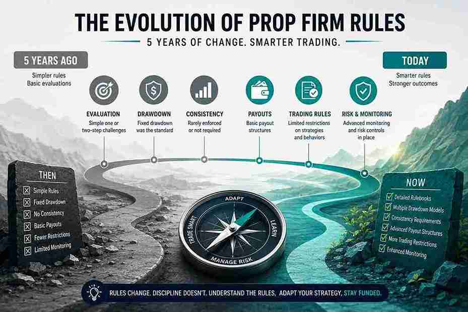 prop firm rule changes affecting drawdown payouts and trading restrictions