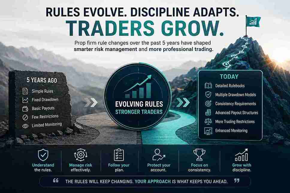 how prop firm rules have evolved for traders over five years