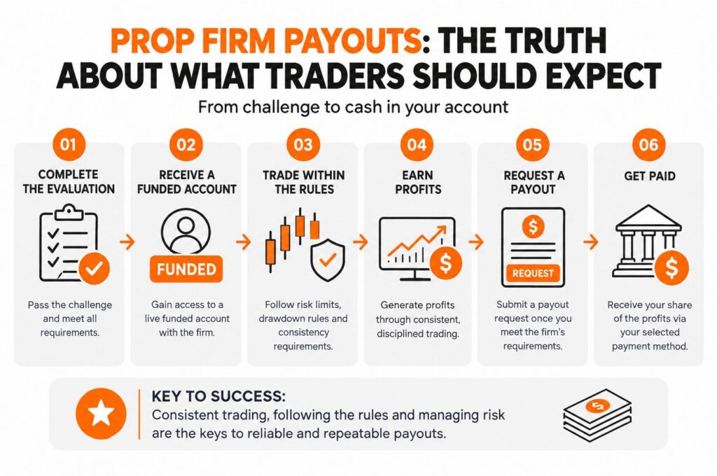 How prop firm payouts work and what traders should expect