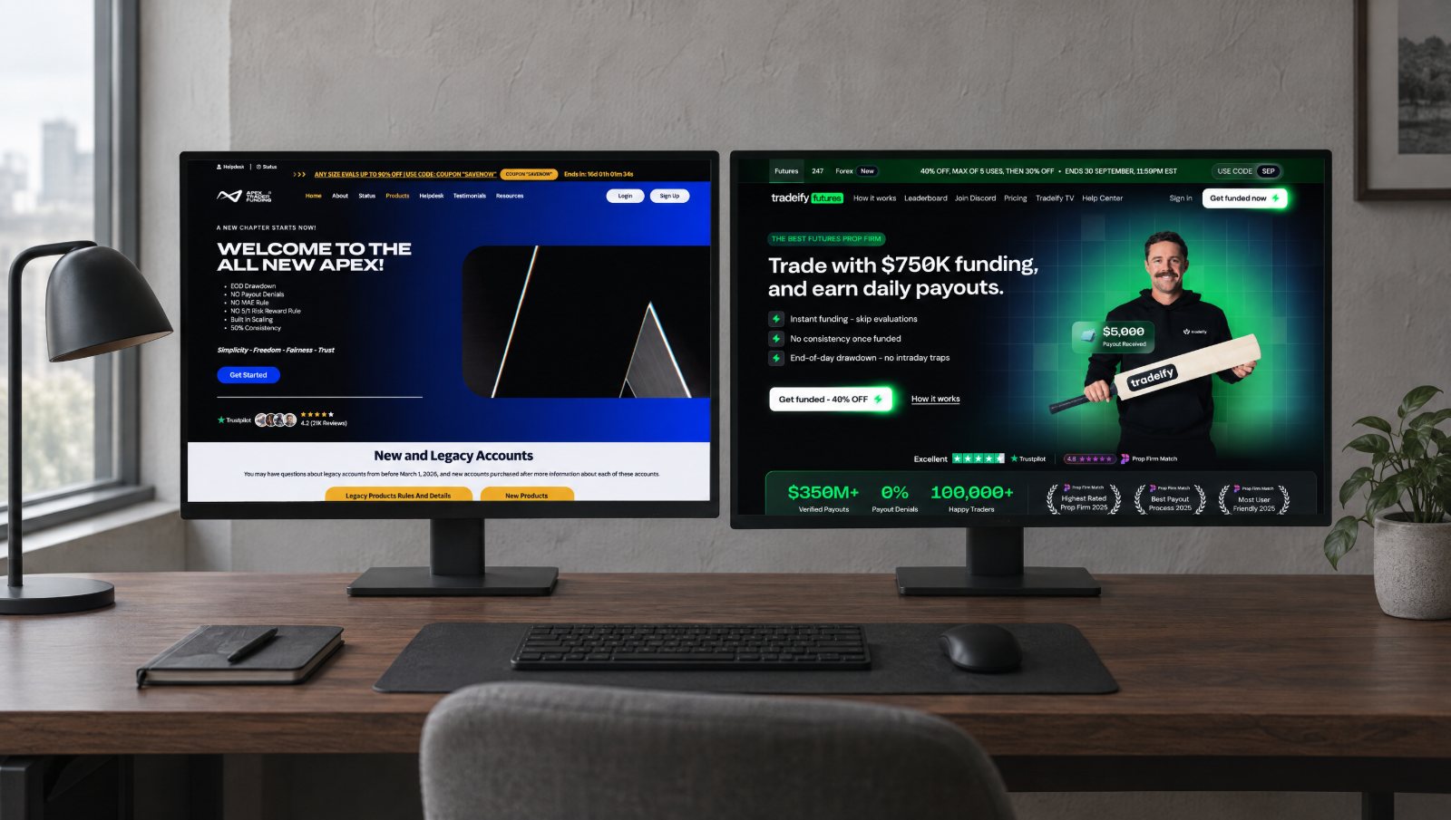 Apex Trader Funding vs Tradeify