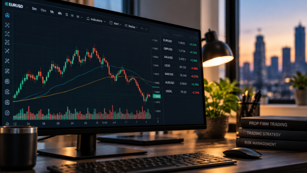 prop firm trading setup for part-time traders comparing account features and trading rules